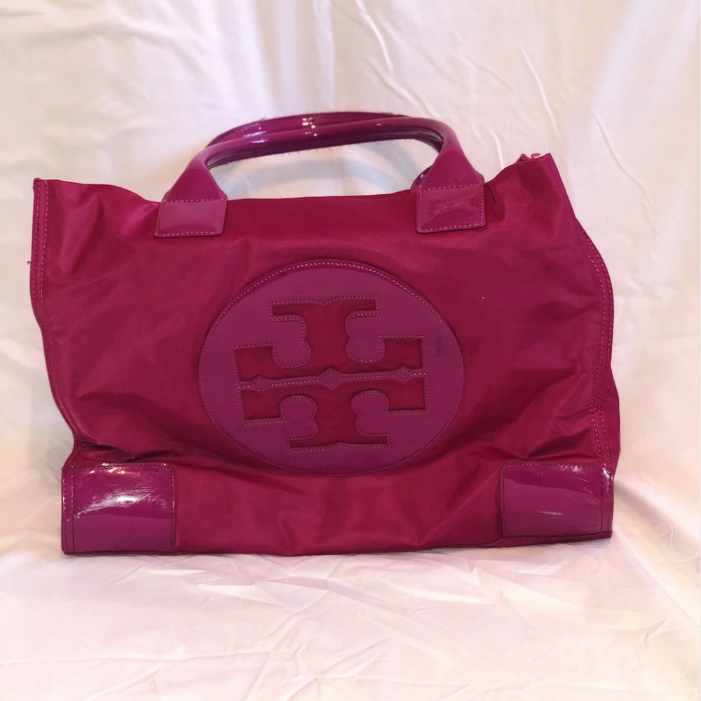 Tory Burch Ella Tote Hot Pink LARGE
